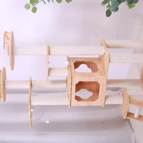 Purrscape Elegance Deluxe Wooden Cat Tower 12