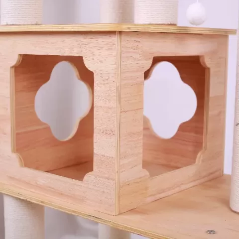 Purrscape Elegance Deluxe Wooden Cat Tower 16