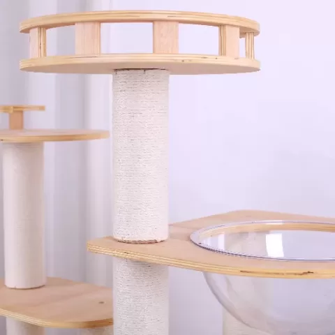 Purrscape Elegance Deluxe Wooden Cat Tower 23
