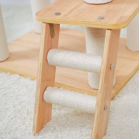 Purrscape Elegance Deluxe Wooden Cat Tower 30
