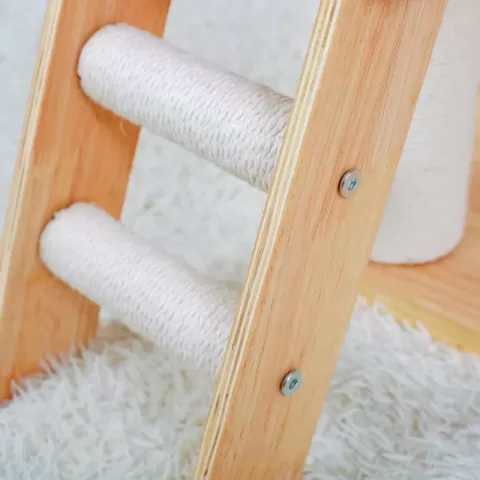 Purrscape Elegance Deluxe Wooden Cat Tower 5