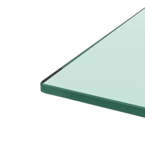 Rectangle Black Glass Coffee Table, Clear Coffee Table, Modern Side Center Tables For Living Room, Living Room Furniture 2
