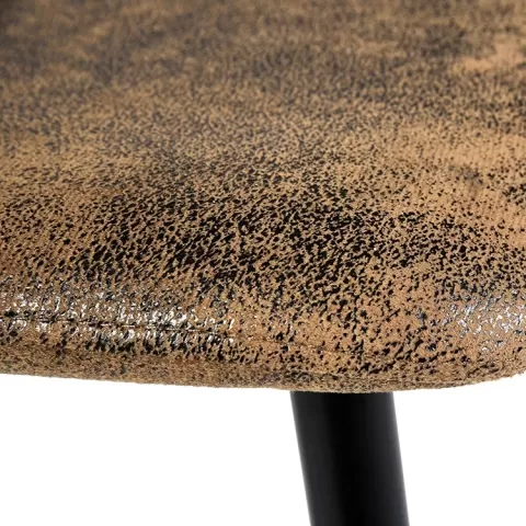 Set Of 4 Scandinavian Velvet Chairs Suede Brown 5