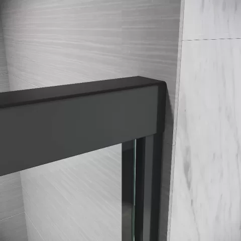 Sliding Shower Glass Door 56 60 In. W X 72 In. H, Adjustable Semi Frameless Shower Door, Certified Thick Clear Clear Tempered Glass, 304 Stainless Steel Handles 3