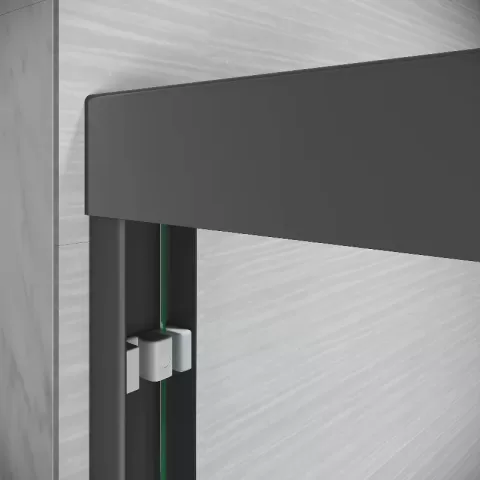 Sliding Shower Glass Door 56 60 In. W X 72 In. H, Adjustable Semi Frameless Shower Door, Certified Thick Clear Clear Tempered Glass, 304 Stainless Steel Handles 5