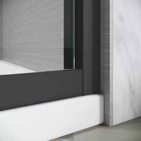 Sliding Shower Glass Door 56 60 In. W X 72 In. H, Adjustable Semi Frameless Shower Door, Certified Thick Clear Clear Tempered Glass, 304 Stainless Steel Handles 6