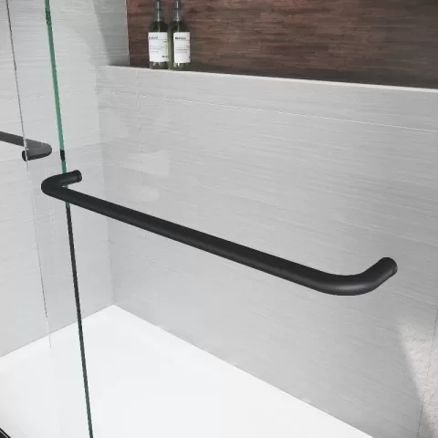 Sliding Shower Glass Door 56 60 In. W X 72 In. H, Adjustable Semi Frameless Shower Door, Certified Thick Clear Clear Tempered Glass, 304 Stainless Steel Handles 7