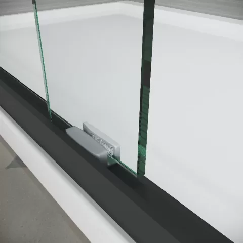 Sliding Shower Glass Door 56 60 In. W X 72 In. H, Adjustable Semi Frameless Shower Door, Certified Thick Clear Clear Tempered Glass, 304 Stainless Steel Handles 8