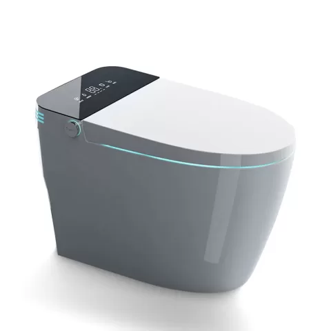 Smart Toilets With Heated Bidet Seat, Portable Toilet With Bidet Built In Auto Open&close, Bidet Toilet With Dryer And Warm Water,tankless Toilet In 1.28gpf, White 11