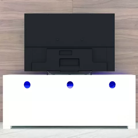 TV Stand for 32-60 inch TV, Modern Television Table Center Media Console with Drawer and Led Lights, Matt Entertainment Center
