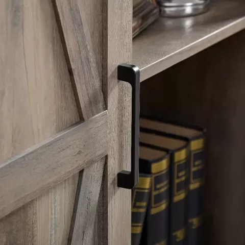 Tall Storage Cabinet Sliding Door Storage Country Wood Rustic Farmhouse Pantry Cupboard Sliding Door Kitchen Organizer Furniture Home Drawer Shelves 1