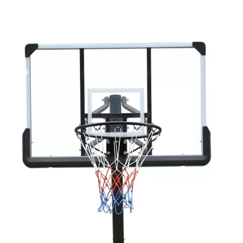 Use For Outdoor Height Adjustable 7.5 To 10ft Basketball Hoop 44 Inch Backboard Portable Basketball Goal System With Stable Base And Wheels 5