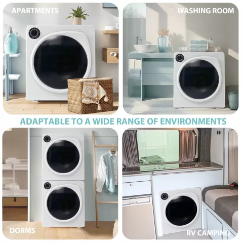 Vented Gas Dryer, Stainless Steel Dryer, 2.6 Cu.ft,1350w, Multi Filtration,5 Programs. Overheating Protection,stainless Steel Drum, Full Heating,double Temperature Control 15