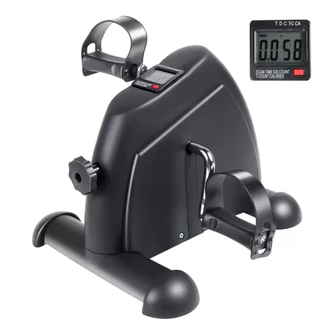 Yssoa Pedal Exercise Bike, Under Desk Bike Pedal Exerciser, Portable Mini Exercise Bike For Arms And Legs Workout, Exercise Peddler With Digital Monitor, Resistance 1