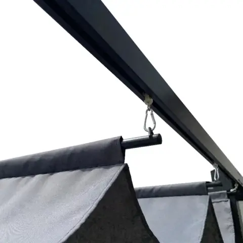 10x10 Ft Outdoor Patio Retractable Pergola With Canopy Sunshelter Pergola For Gardens 5