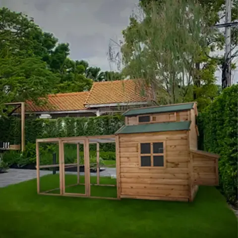 113inches Super large chicken pet coop, Cunninghamia lanceolata, outdoor rabbit coop, rain insulation roof, egg box, leakproof tractor tray and ramp