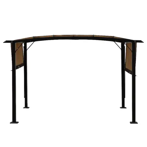 12 x 9 Ft Outdoor Pergola Patio Gazebo,Retractable Shade Canopy,Steel Frame Grape Gazebo,Sunshelter Pergola for Gardens,Terraces