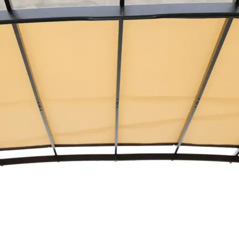 12 x 9 Ft Outdoor Pergola Patio Gazebo,Retractable Shade Canopy,Steel Frame Grape Gazebo,Sunshelter Pergola for Gardens,Terraces