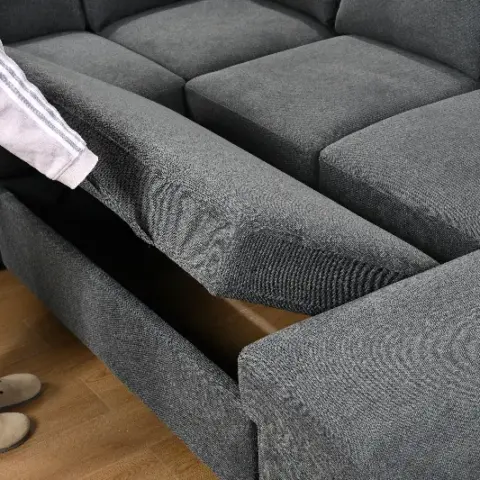 125'' Modern U Shaped 7 Seat Sectional Sofa Couch With Cabinet,sofa Bed With Storage Chaise Pull Out Couch Bed For Living Room 10