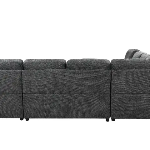 125'' Modern U Shaped 7 Seat Sectional Sofa Couch With Cabinet,sofa Bed With Storage Chaise Pull Out Couch Bed For Living Room 6