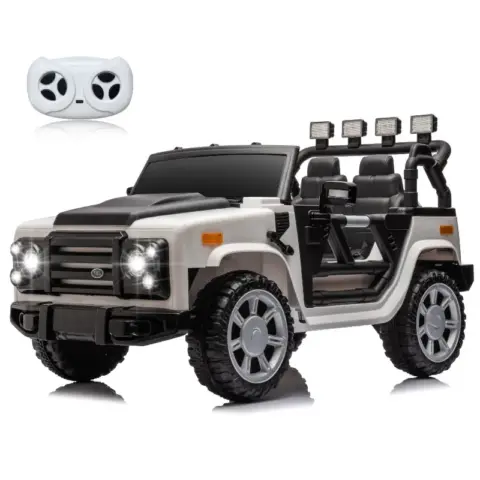 12v7a 30w2 Four Wheel Drive Leather Seat One Button Start,forward And Backward, High And Low Speed,seat Belt Four Wheel Absorber Kids Car 1