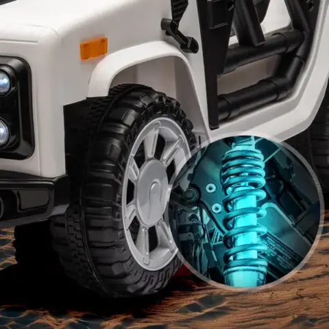 12v7a 30w2 Four Wheel Drive Leather Seat One Button Start,forward And Backward, High And Low Speed,seat Belt Four Wheel Absorber Kids Car 12
