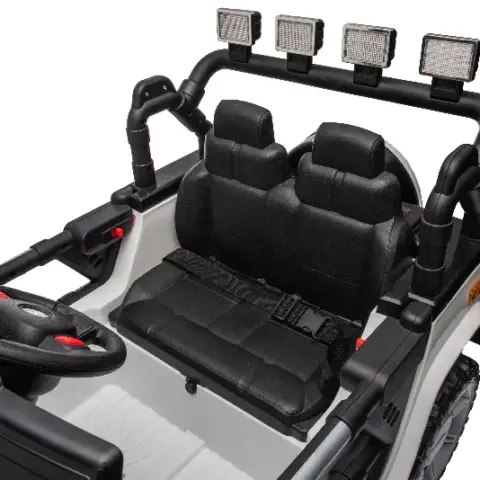 12v7a 30w2 Four Wheel Drive Leather Seat One Button Start,forward And Backward, High And Low Speed,seat Belt Four Wheel Absorber Kids Car 20