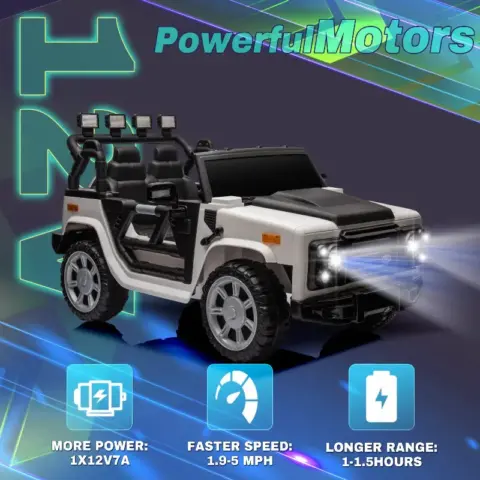 12v7a 30w2 Four Wheel Drive Leather Seat One Button Start,forward And Backward, High And Low Speed,seat Belt Four Wheel Absorber Kids Car 3