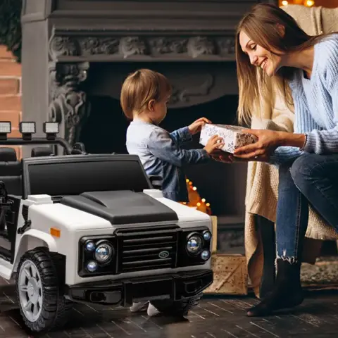12v7a 30w2 Four Wheel Drive Leather Seat One Button Start,forward And Backward, High And Low Speed,seat Belt Four Wheel Absorber Kids Car 7