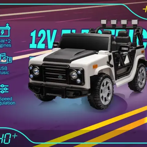 12v7a 30w2 Four Wheel Drive Leather Seat One Button Start,forward And Backward, High And Low Speed,seat Belt Four Wheel Absorber Kids Car 8