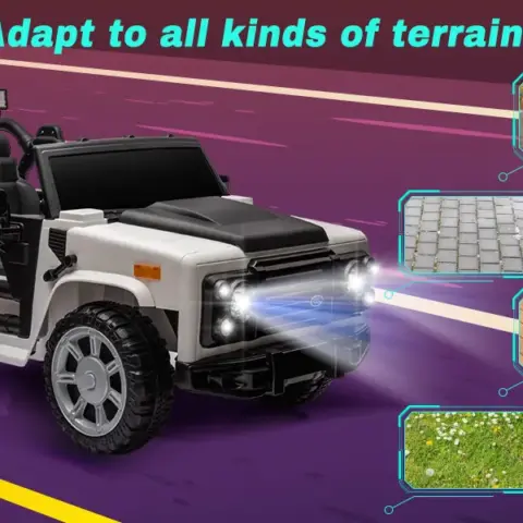 12v7a 30w2 Four Wheel Drive Leather Seat One Button Start,forward And Backward, High And Low Speed,seat Belt Four Wheel Absorber Kids Car 9