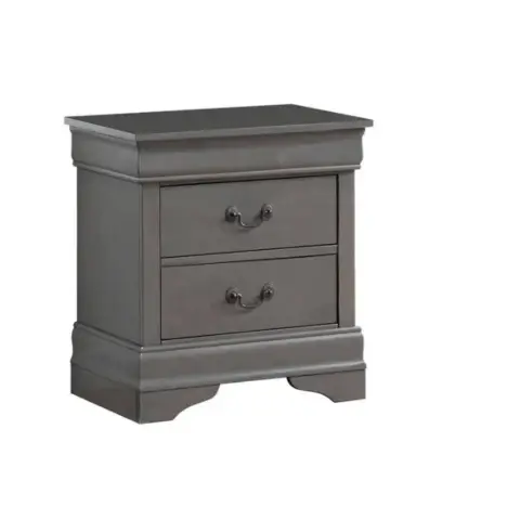 1pc Nightstand Louis Philippe Solid Wood English Dovetail Construction Antique Nickle Hanging Pulls 1