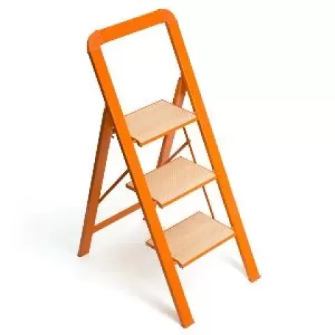 3 Step Ladder Folding Step Stool for Adults with Wide Anti-Slip Pedal, Aluminium Lightweight Foldable Step Ladders for Home Kitchen Office