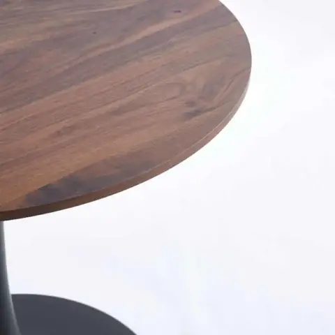 31.5black And Walnut Tulip Table Mid Century Dining Table For 2 4 People With Round Mdf Table Top, Pedestal Dining Table, End Table Leisure Coffee Table 3
