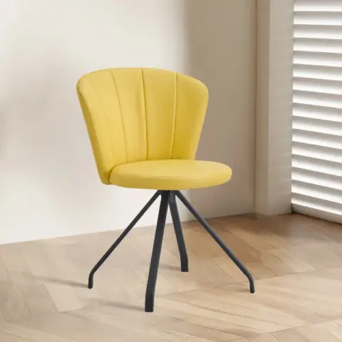 360° Swivel Makeup Home Office Chair, Pu Vanity Chair, Nail Chair For Women, Queen Fancy Chair For Girls,upholstered Chair With Black Metal Legs 9