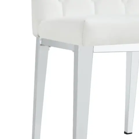 4 Piece Dining Chair Set, Modern Style Kitchen Soft Cushion High Backrest, With Embedded Buttons, Metal Leg Office Chair, Suitable For Restaurants 9