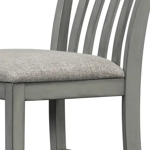 5 Piece Counter Height Dining Table Set With Built In Storage Shelves,grey 14