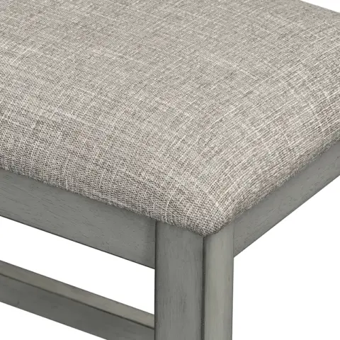 5 Piece Counter Height Dining Table Set With Built In Storage Shelves,grey 19