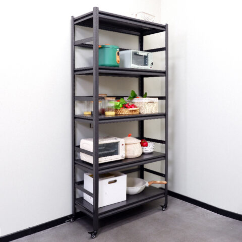 63h Storage Shelves Heavy Duty Metal Shelving Unit Adjustable 5 Tier Pantry Shelves With Wheels Load 1750lbs Kitchen Shelf Garage Storage 13
