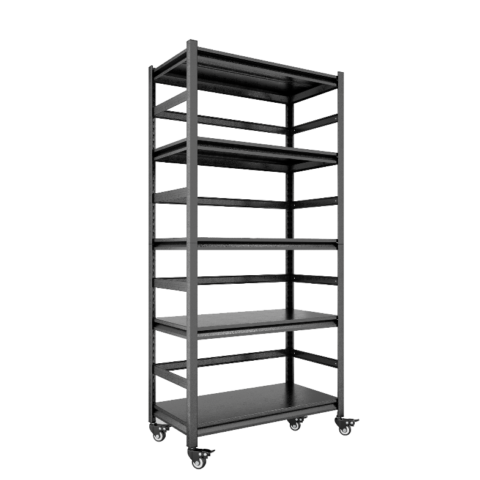 63h Storage Shelves Heavy Duty Metal Shelving Unit Adjustable 5 Tier Pantry Shelves With Wheels Load 1750lbs Kitchen Shelf Garage Storage 15