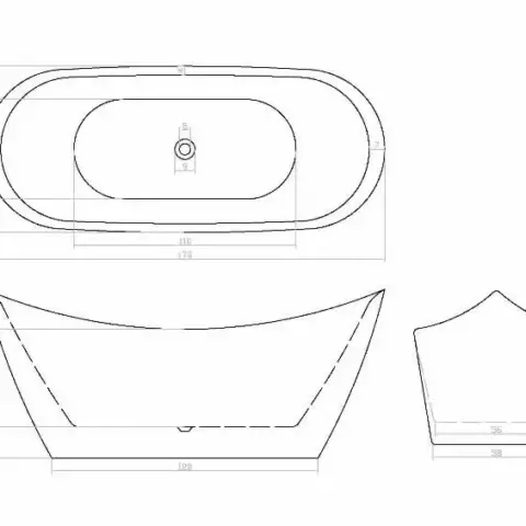 67 Acrylic Freestanding Bathtub Acrylic Soaking Tubs, Oval Shape Freestanding Bathtubs With Chrome Overflow And Pop Up Drain, Double Slipper Tub 1