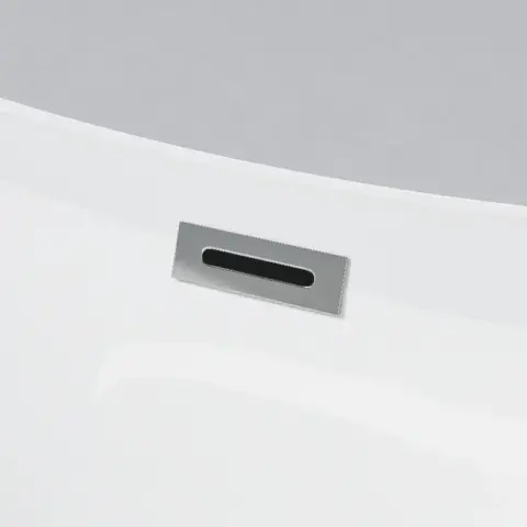 67 Acrylic Freestanding Bathtub Acrylic Soaking Tubs, Oval Shape Freestanding Bathtubs With Chrome Overflow And Pop Up Drain, Double Slipper Tub 4