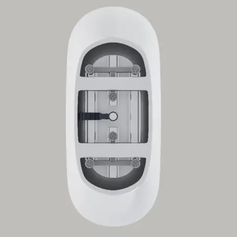 67 Acrylic Freestanding Bathtub Acrylic Soaking Tubs, Oval Shape Freestanding Bathtubs With Chrome Overflow And Pop Up Drain, Double Slipper Tub 6