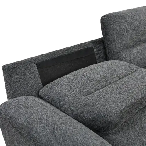95'' Sectional Sofa with Ultra Soft Back Cushion,Sleeper Sectional Sofa with Pull Out Couch Bed and Storage Ottoman
