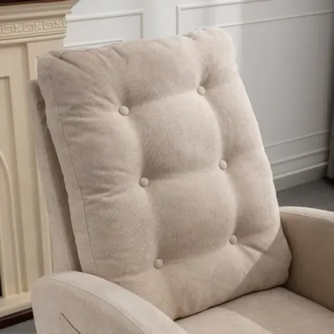 Accent Rocking Chair With Footrest High Back Rubber Wood Rocking Legs Bedroom Living Space 26.77d X 38.36w X 39.76h Inch 7