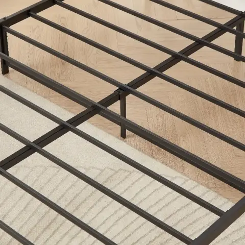 Bed Frame With Charging Station Queen Size,grey 3