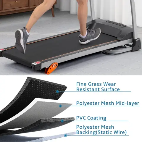 Easy Folding Treadmill For Home Use, 1.5hp Electric Running, Jogging & Walking Machine With Device Holder & Pulse Sensor, 3 Level Incline Adjustable Compact Foldable 9