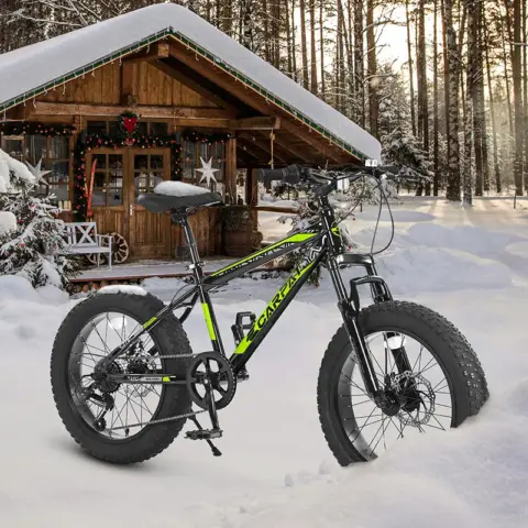 Ecarpat Kids Bike 20 Inch Wheels, 4 Wide Fat Tire Snow Mountain Bike Ages 8 12 Year Old, Steel Frame, 7 Speed Teenager Children Kids' Bicycles 8