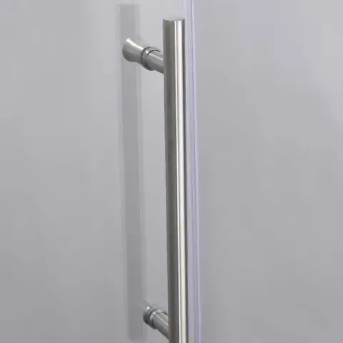 Frameless Shower Doors 60 Width X 76height With 38(10mm) Clear Tempered Glass, Brushed Nicel Finish 1