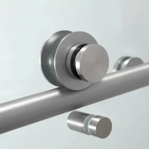 Frameless Shower Doors 60 Width X 76height With 38(10mm) Clear Tempered Glass, Brushed Nicel Finish 3